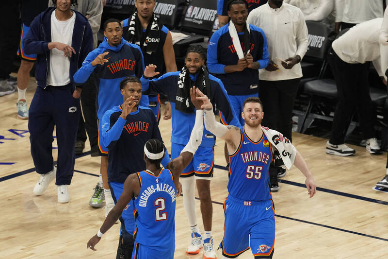 雷霆完成橫掃。（美聯社）