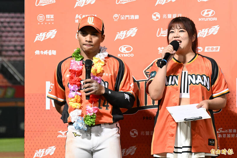 邱智呈獲單場MVP。（記者李惠洲攝）