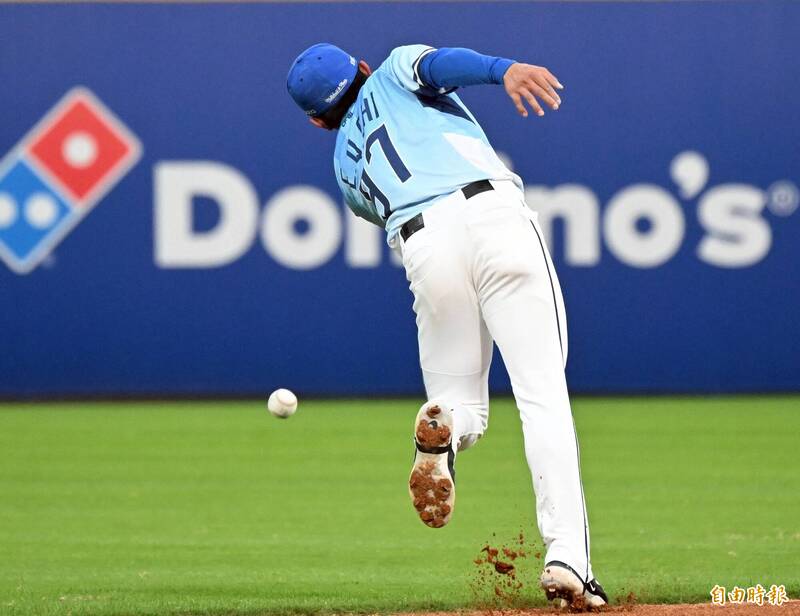 池恩齊失誤。（記者林正堃攝）