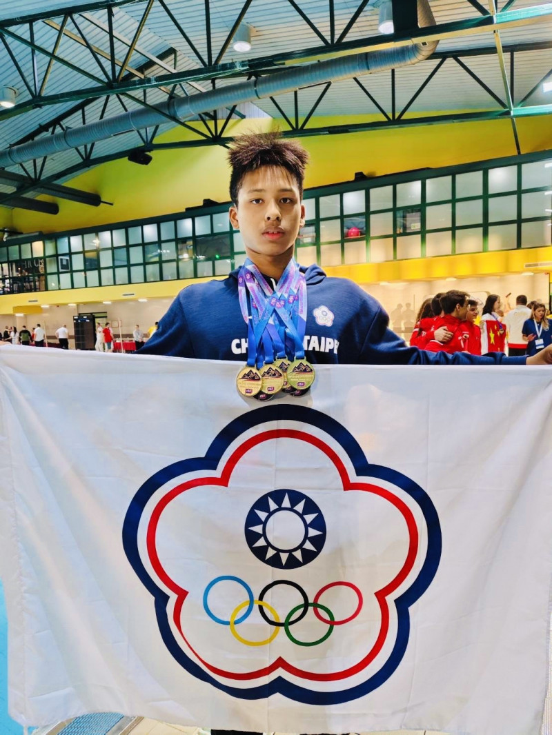 吳兆騏勇奪世中運4金1銅。（圖由吳怡靜提供）