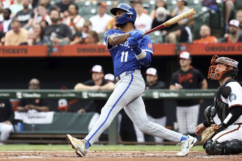 皇家單場7轟寫隊史紀錄，包括賈西亞繳出單場雙響砲。（美聯社）