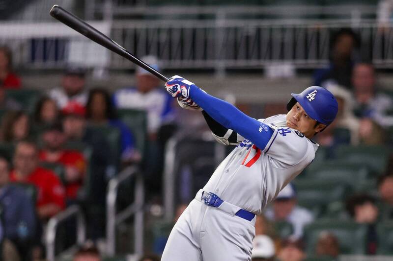 大谷翔平炸裂率道奇勝馬林魚。（路透）