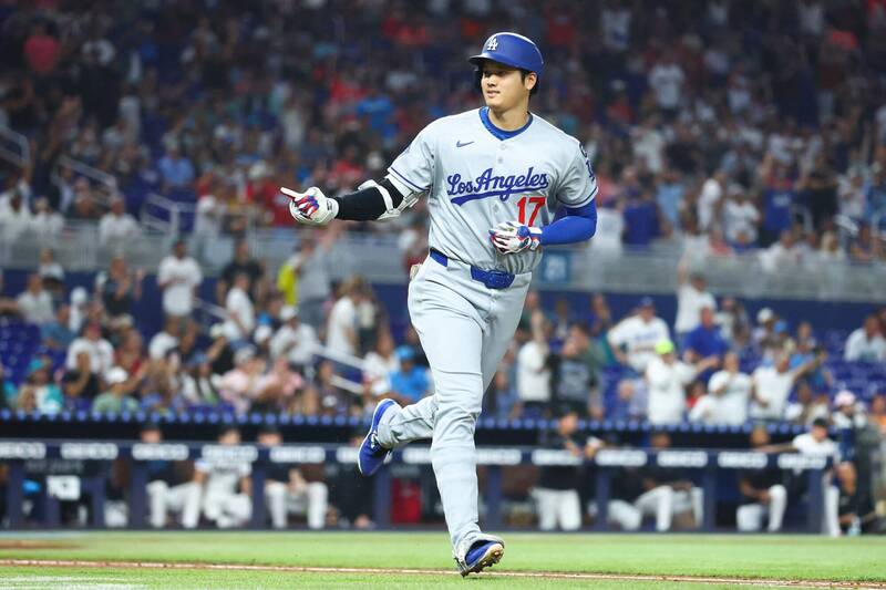 大谷翔平開轟。（法新社）