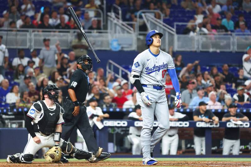 大谷翔平開轟。（法新社）