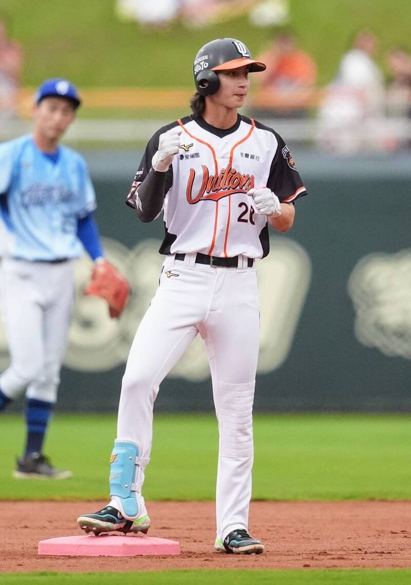 林佳緯繳五安猛打賞。（統一獅提供）