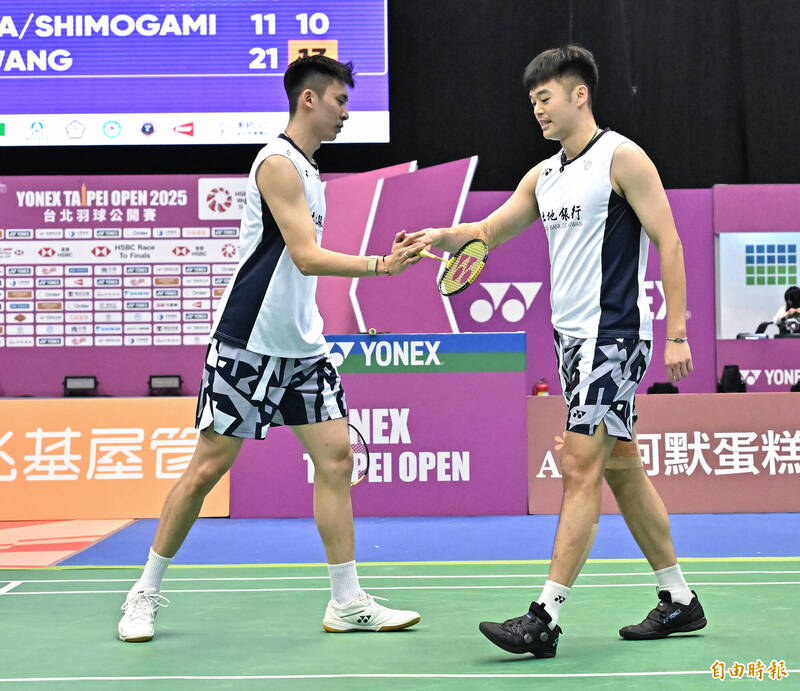 台灣男雙王齊麟／邱相榤。（記者陳志曲攝）