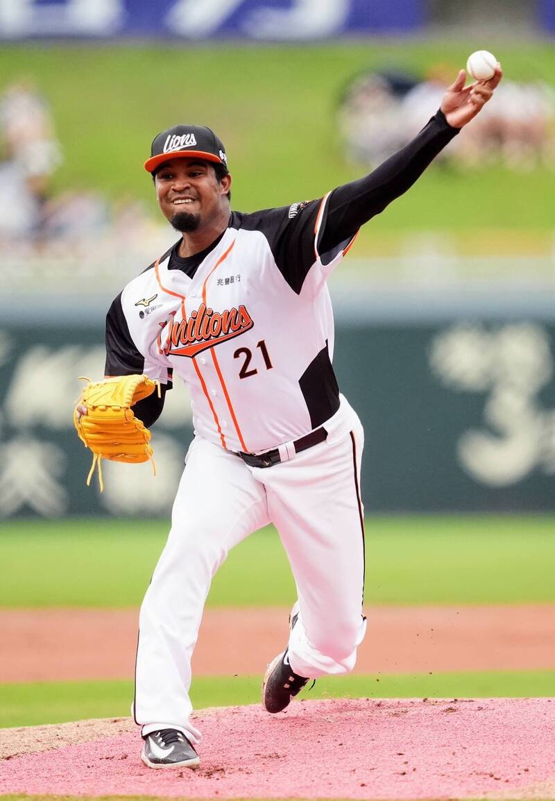 統一獅先發洋投蒙德茲。（統一獅提供）