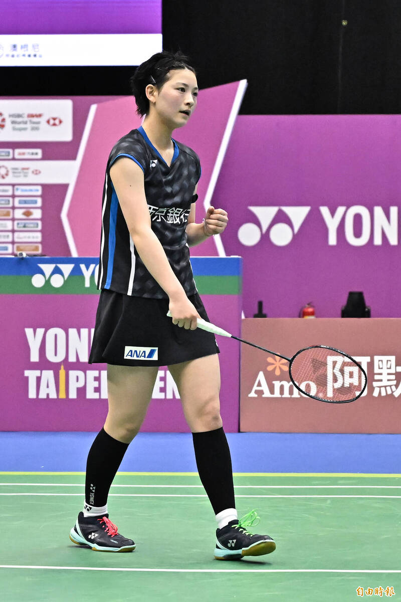 日本女單選手宮崎友花。（記者陳志曲攝）