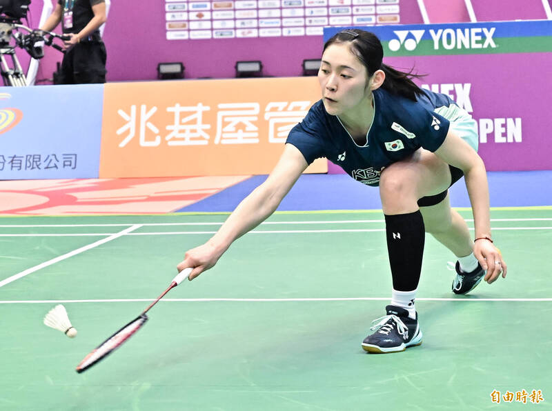 南韓女單選手沈有振衛冕失利。（記者陳志曲攝）