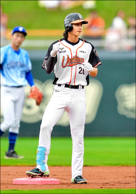 獅隊林佳緯5安大爆發，包括本季首轟，獲選單場MVP。（統一獅提供）