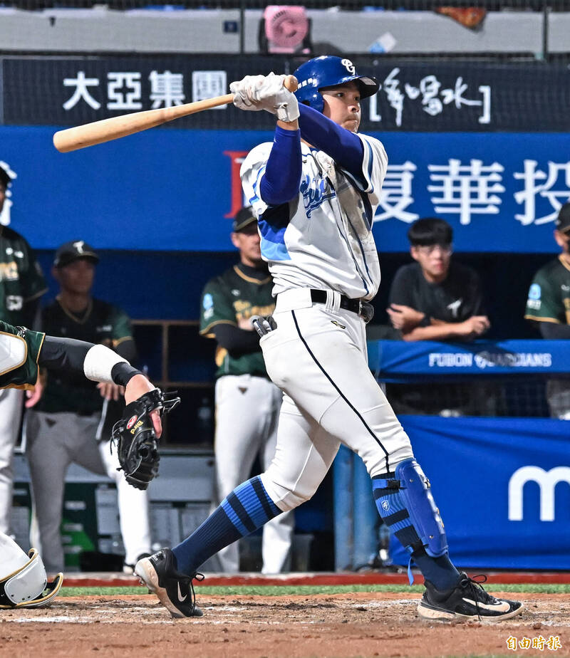 富邦悍將林澤彬。（記者陳志曲攝）