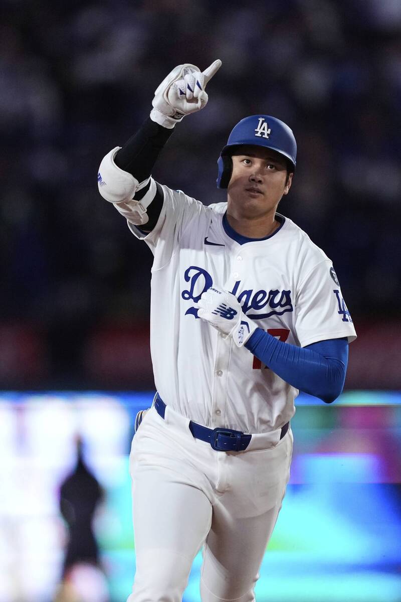 大谷翔平單場雙響砲。（美聯社）