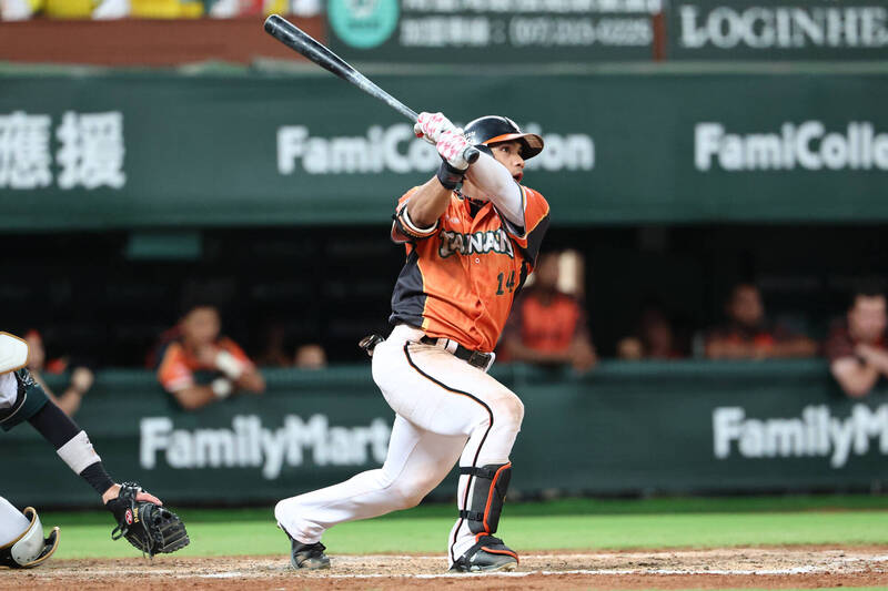 邱智呈9局上逆轉3分砲。（統一獅提供）