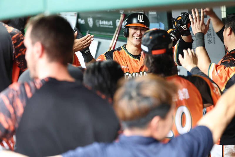 邱智呈9局上逆轉3分砲。（統一獅提供）