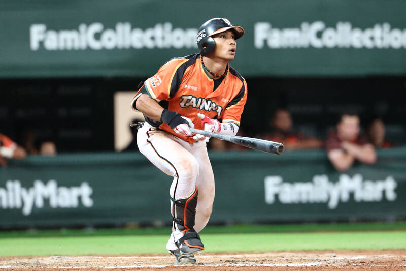 邱智呈9局上逆轉3分砲。（統一獅提供）