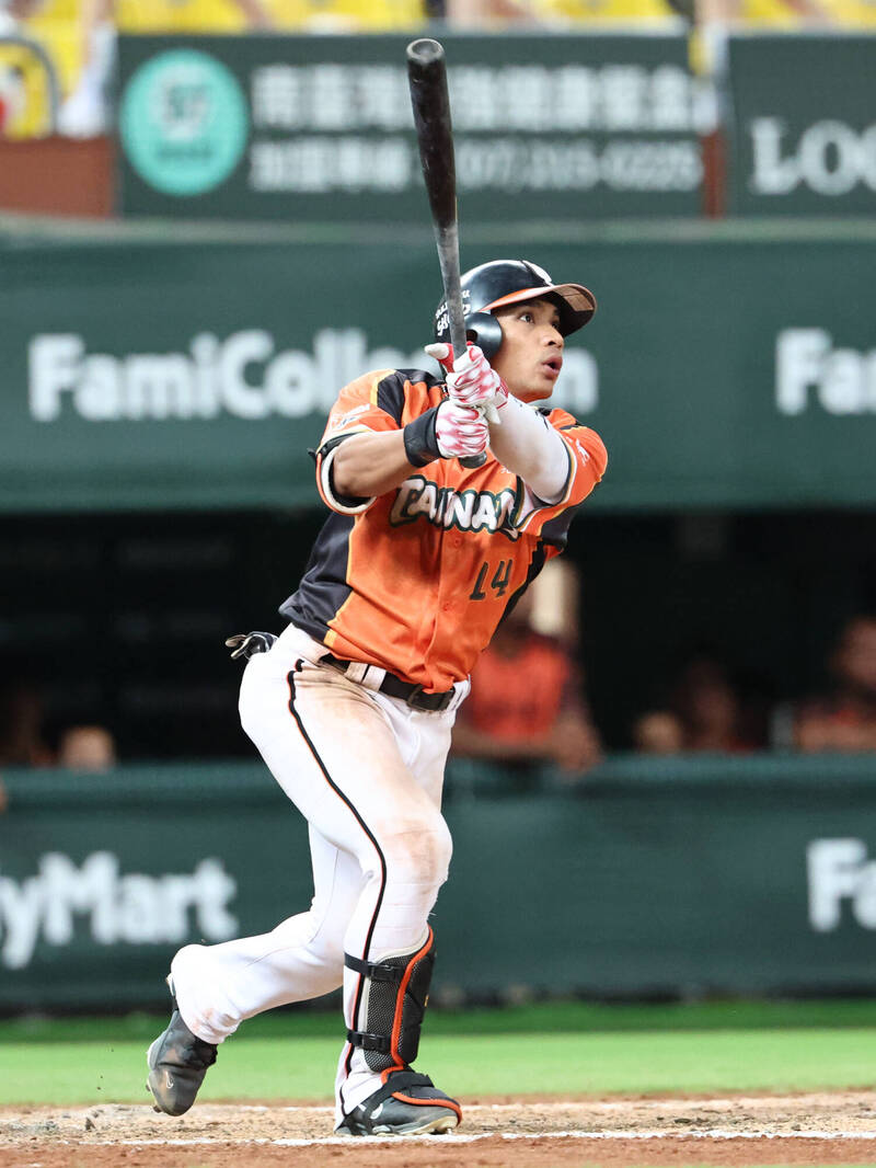 邱智呈9局上逆轉3分砲。（統一獅提供）