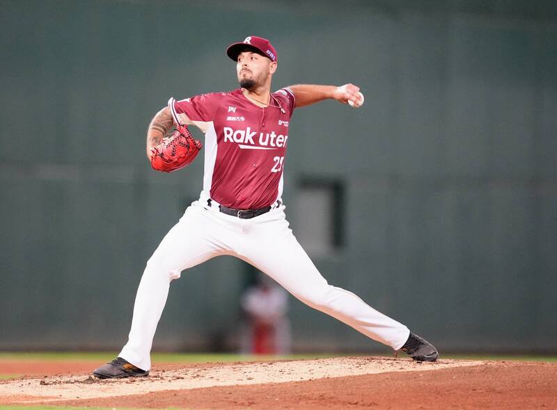 樂天桃猿先發投手霸鉧德。（樂天桃猿提供）
