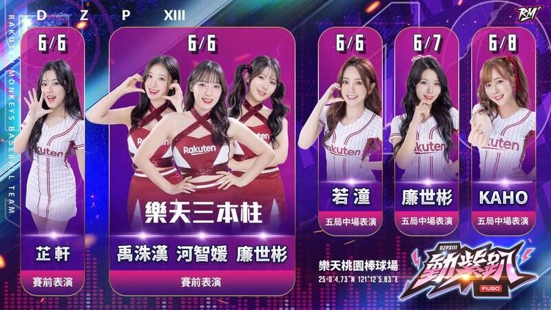 樂天桃猿年度音樂派對「FUSO動紫趴」。（樂天提供）