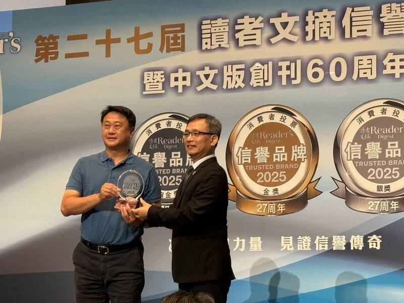 戴資穎連6年獲讀者文摘「最受信賴體育名人獎」。（戴萌國際提供）