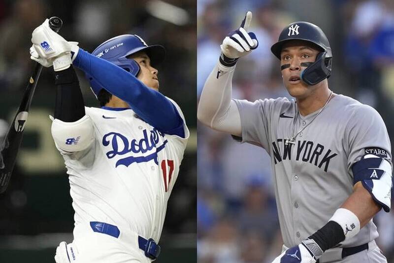 大谷翔平與賈吉。（資料照合成圖）