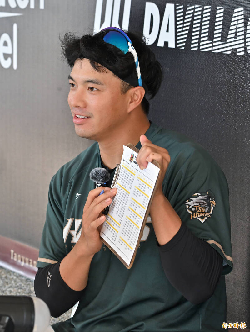 台鋼雄鷹吳念庭。（記者陳志曲攝）