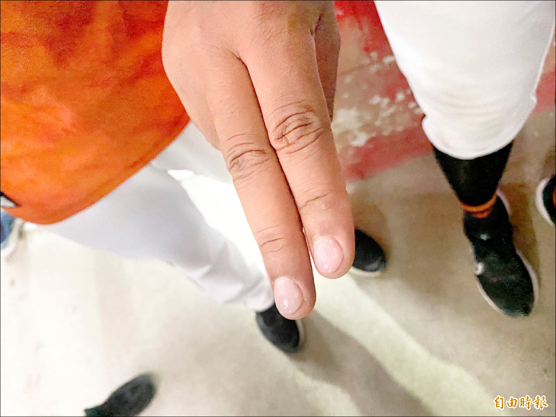 飛力獅特製美甲。（記者龔乃玠攝）