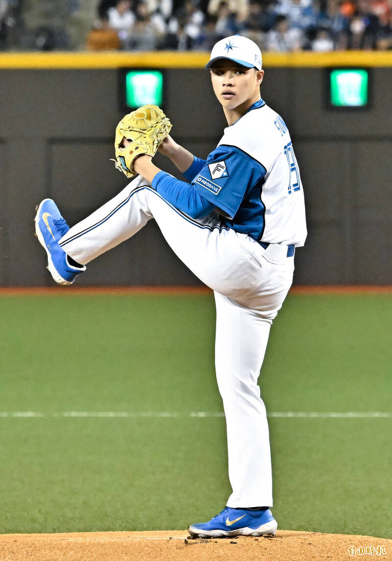 孫易磊主投一局飆1K無失分。（資料照，記者陳志曲攝）