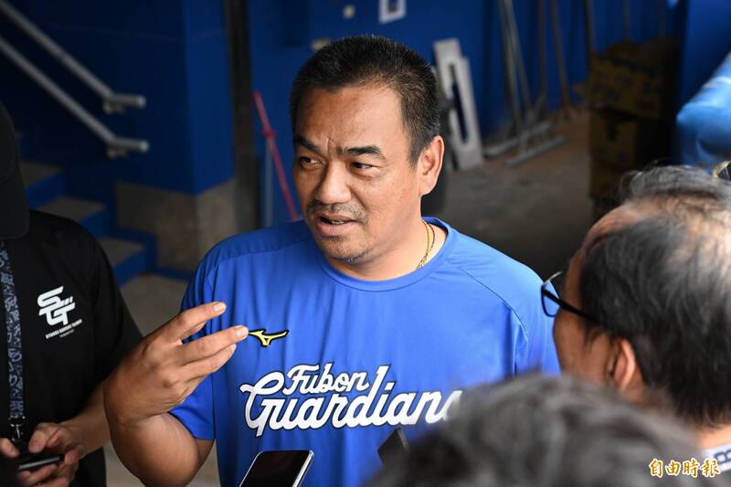 富邦悍將總教練陳金鋒。（記者陳逸寬攝）
