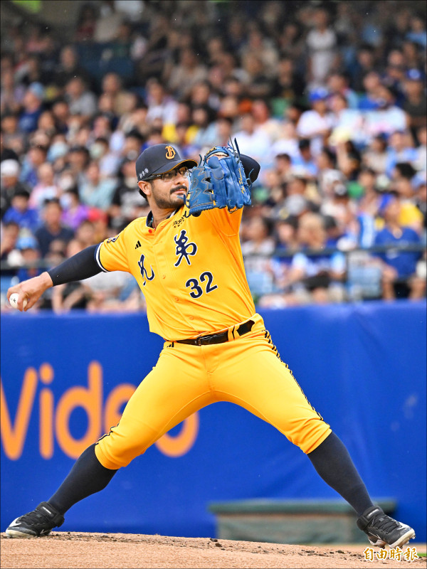 兄弟羅戈12次三振，創生涯單場最多。
（記者陳逸寬攝）