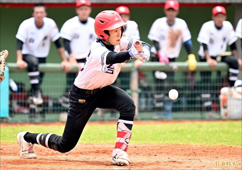 台東縣李彥霆再見強迫取分建功。（記者林正堃攝）