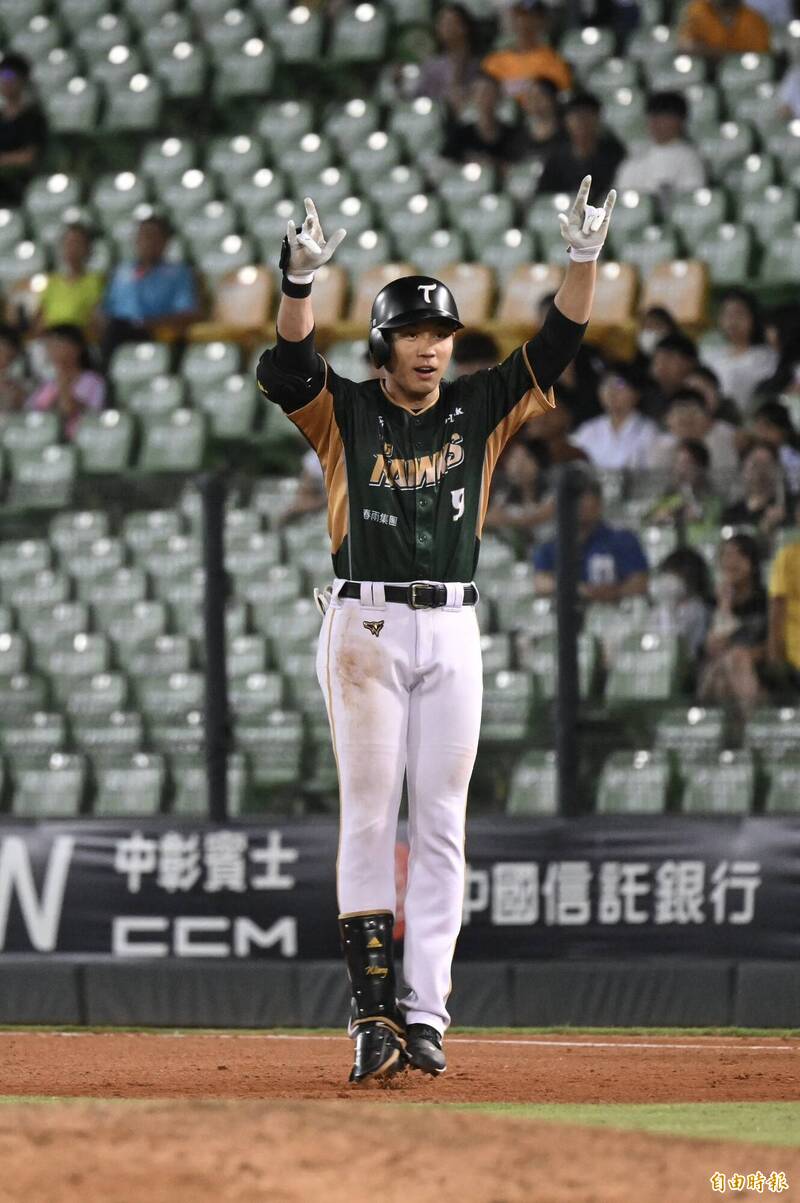 王柏融。（記者廖耀東攝）