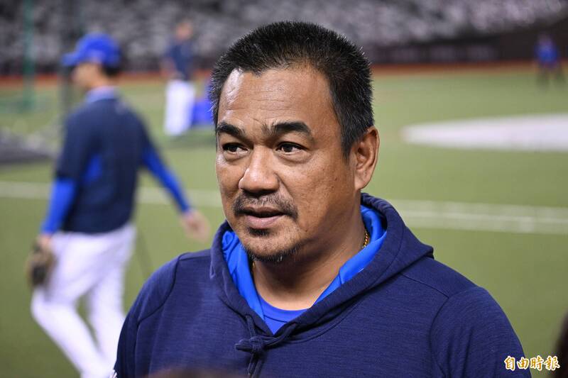 富邦悍將總教練陳金鋒。（記者陳逸寬攝）