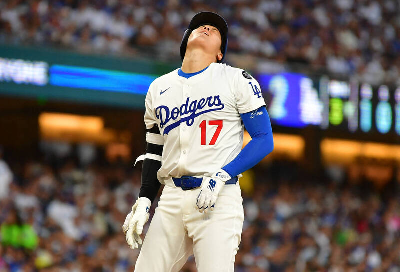 大谷翔平挨觸身球。（今日美國）