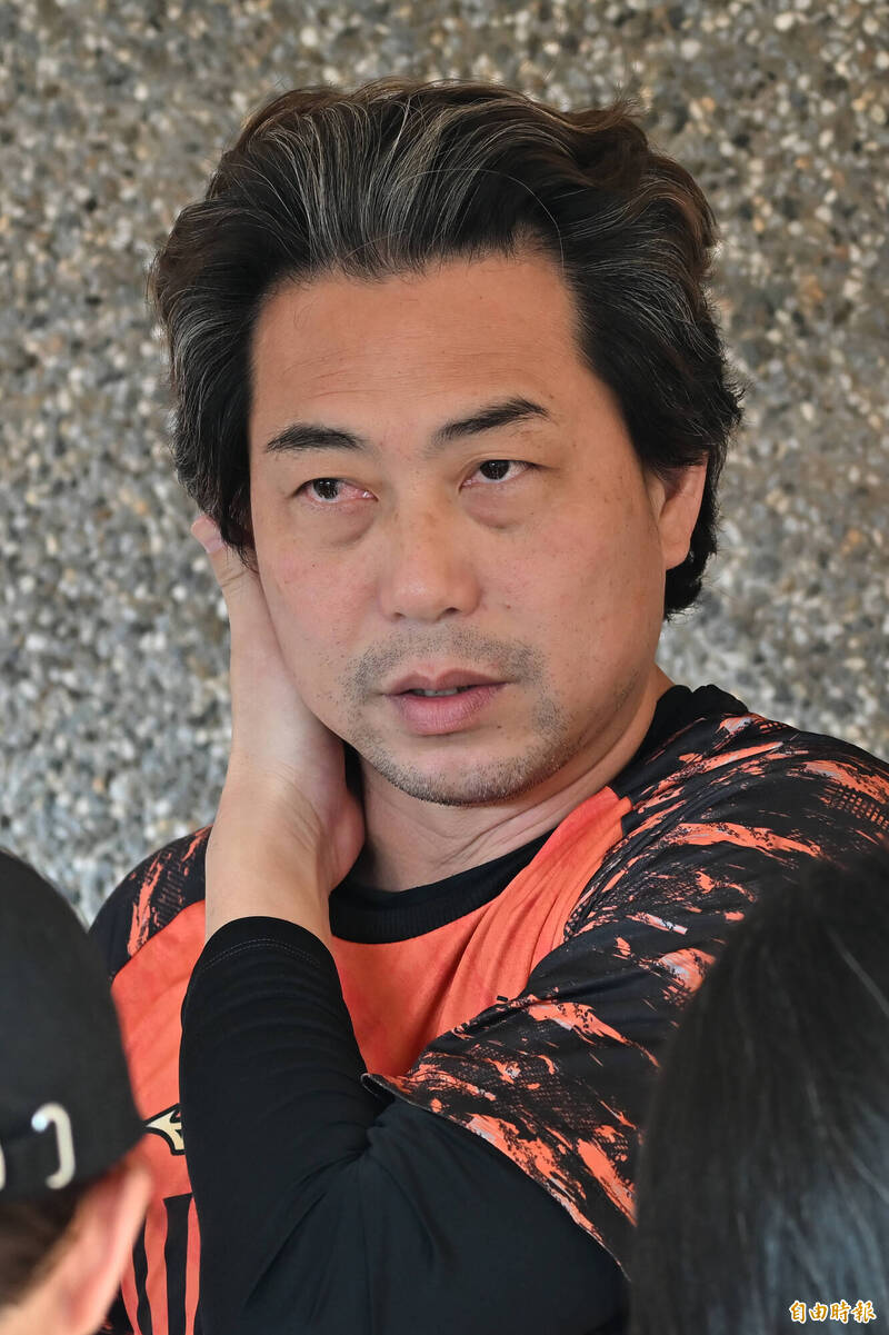 統一獅總教練林岳平。（記者陳志曲攝）