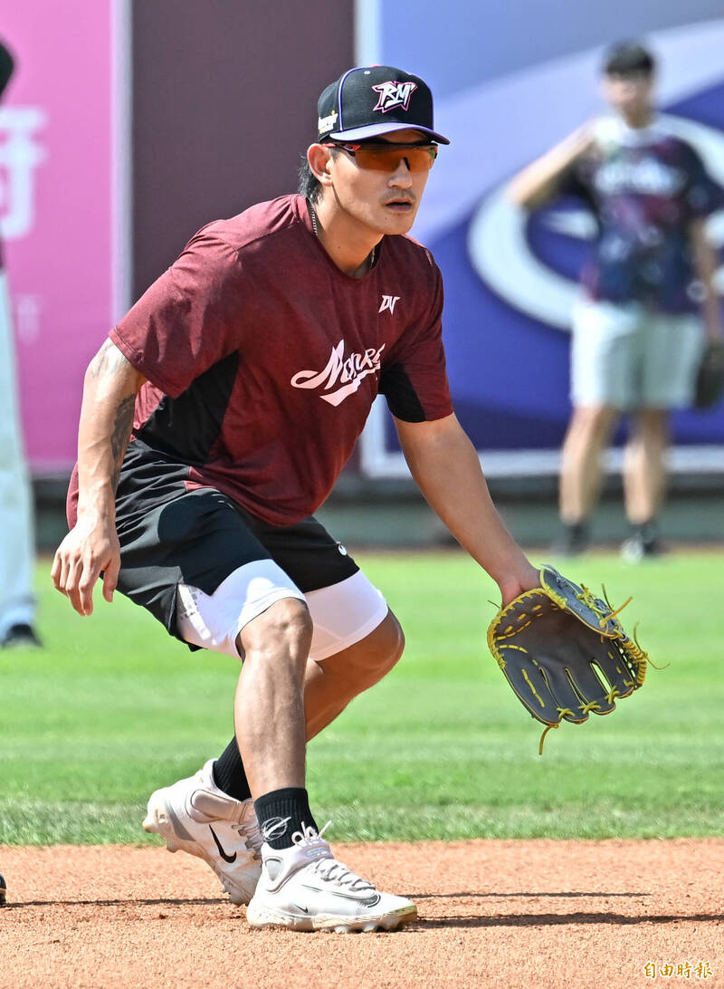 樂天桃猿林子偉。（記者陳志曲攝）