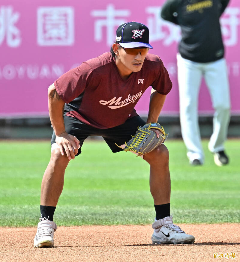樂天桃猿林子偉。（記者陳志曲攝）