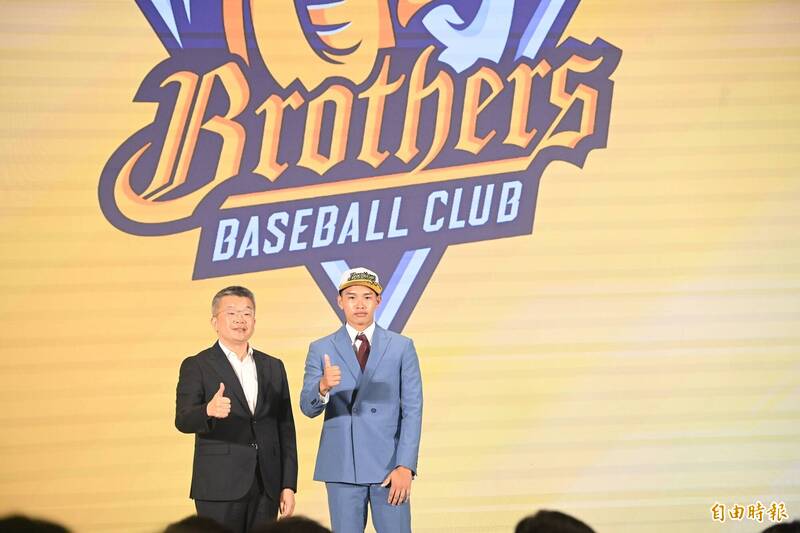 中信兄弟第一輪蔡琞傑。（記者廖耀東攝）
