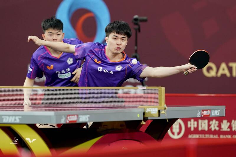 林昀儒（右）和高承睿。（資料照，取自WTT官網）