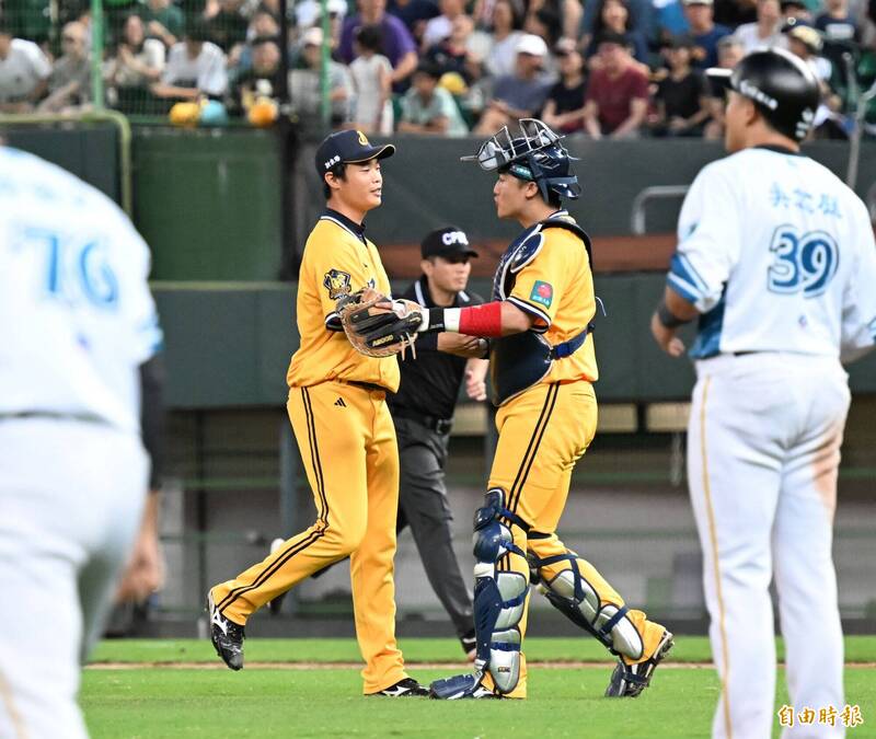 陳冠穎關門成功。（記者李惠洲攝）