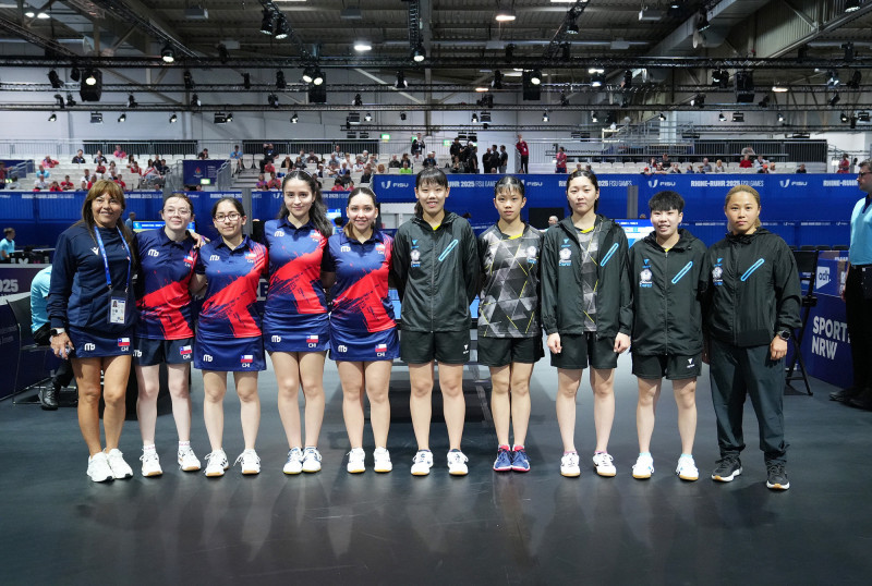 台灣女團小組賽開紅盤。（大專體總提供）