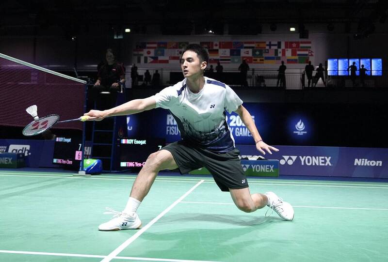 土銀「台大學霸」丁彥宸在2025世大運羽球男單摘金。（大專體總提供）