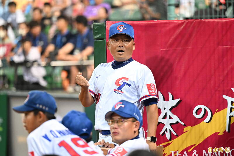 台灣隊教練章子健。（記者李惠洲攝）