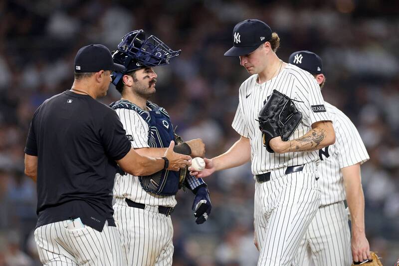 洋基24歲火球菜鳥施利特勒。（法新社）