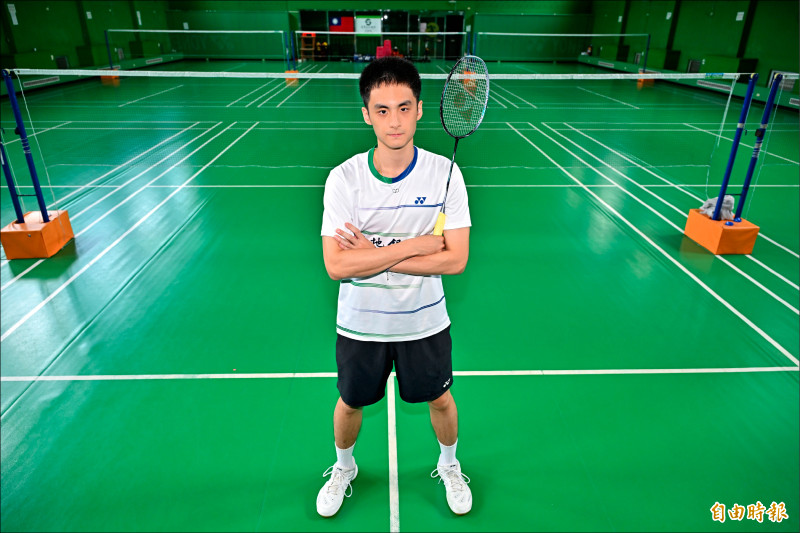 世大運羽球男單金牌丁彥宸，直言一切都巧合，所有事情都是意外！。（記者陳志曲攝）