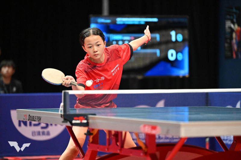 12歲小將嚴珮恩第一次出國就奪下U13女單季軍。（取自WTT官網）