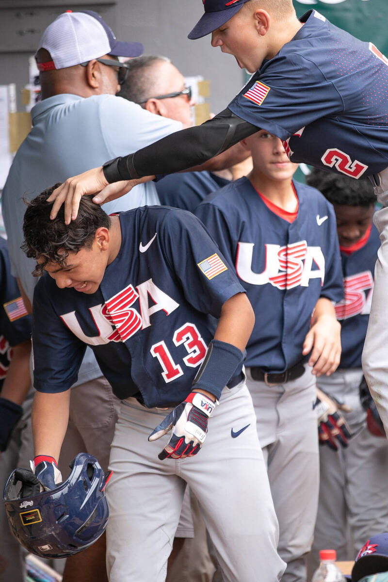 瓦拉德斯5局上致命3分彈。（WBSC提供）