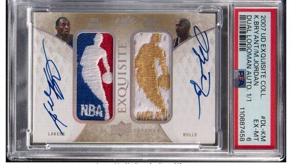 布萊恩與喬丹Logoman雙簽卡拍出球員卡史上最高價。（圖片取自X）