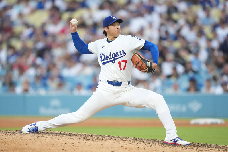 大谷翔平5局9K僅失1分。（路透）