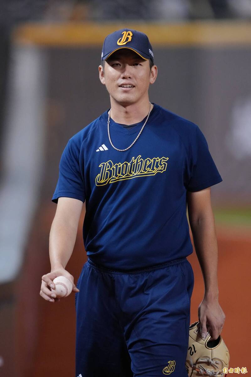中信兄弟投手林暉盛。（記者陳逸寬攝）