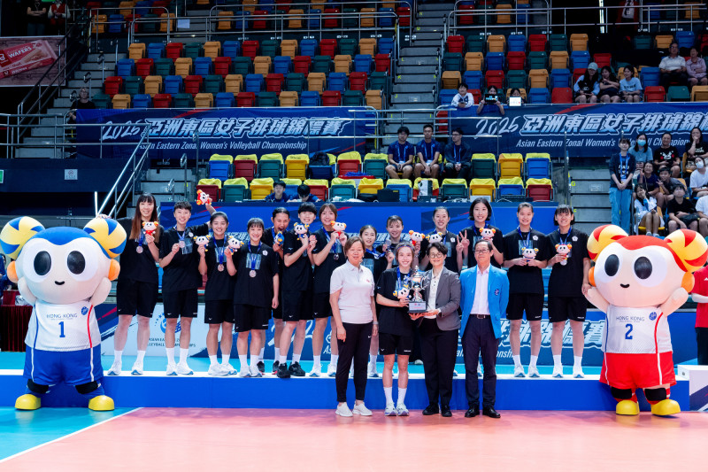 亞洲東區錦標賽台灣女排獲亞軍。（排球協會提供）